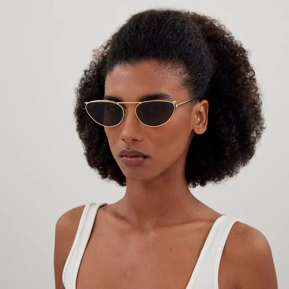 NEW AM0424S 003 ALEXANDER MCQUEEN SUNGLASSES SILVER OVAL WOMEN EYEWEAR